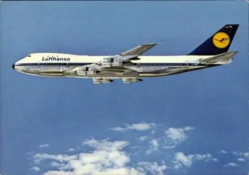 Ak Boeing Jet 747, Lufthansa, Deutsches Passagierflugzeug