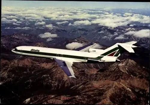 Ak Italienisches Passagierflugzeug der Alitalia, Boeing 727-200, I-DIRI