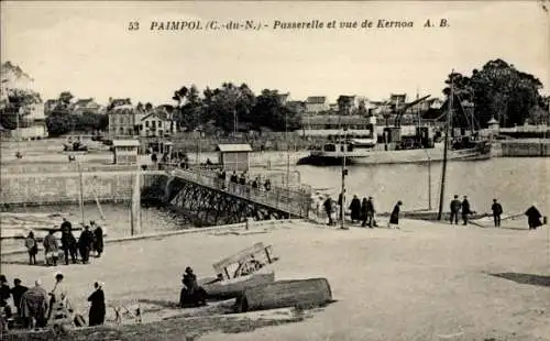 Ak Paimpol Côtes d’Armor, Passerelle, vue de Kernoa