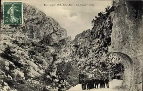 Ak Ollioules Var, Les Gorges, Roche Taillée