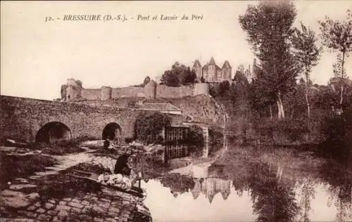 Ak Bressuire Deux Sèvres, Pont el Lavoir du Péré