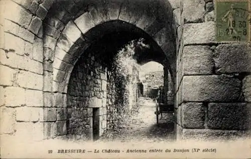 Ak Bressuire Deux Sèvres, Schloss, Eingang zum Donjon