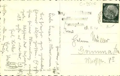 Ak Zwickau in Sachsen, Gesamtansicht