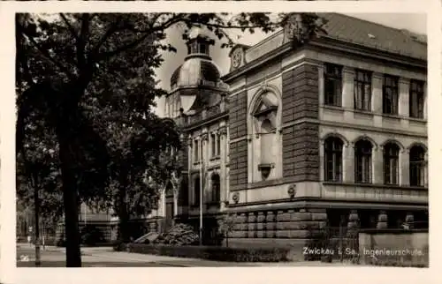 Ak Zwickau in Sachsen, Ingenieurschule, Eingang