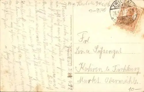 Ak Zwickau in Sachsen, Ingenieurschule, Straßenpartie