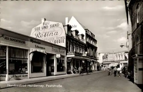 Ak Nordseebad Norderney Ostfriesland, Poststraße