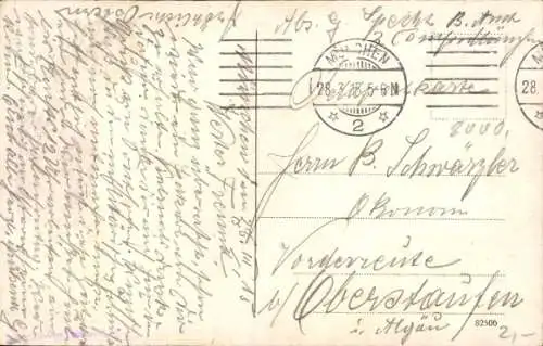 Ak München, Kaiserplatz, Karlstor-Rondell, Straßenbahn