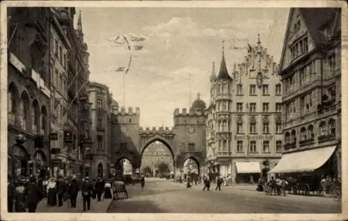 Ak München, Neuhauserstraße, Karlstor