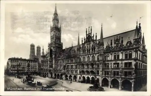 Ak München, Rathaus, Frauenkirche