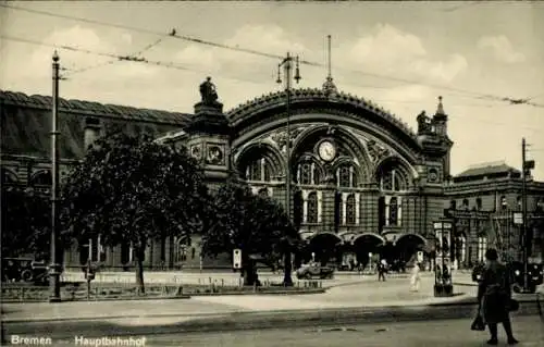 Ak Hansestadt Bremen, Hauptbahnhof