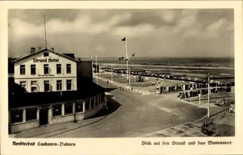 Ak Nordseebad Duhnen Cuxhaven, Blick auf den Strand und das Wattenmeer