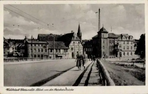 Ak Eberswalde im Kreis Märkisch Oderland, Friedensbrücke