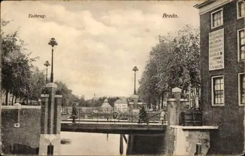 Ak Breda Nordbrabant Niederlande, Tollbrug