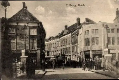 Ak Breda Nordbrabant Niederlande, Tollbrug