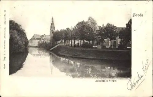 Ak Breda Nordbrabant Niederlande, Academie Singel