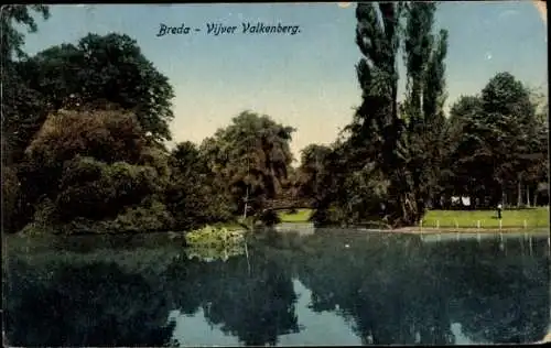 Ak Breda Nordbrabant Niederlande, Vijver Valkenberg