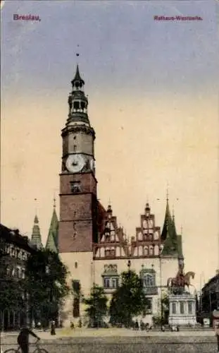 Ak Wrocław Breslau Schlesien, Rathaus