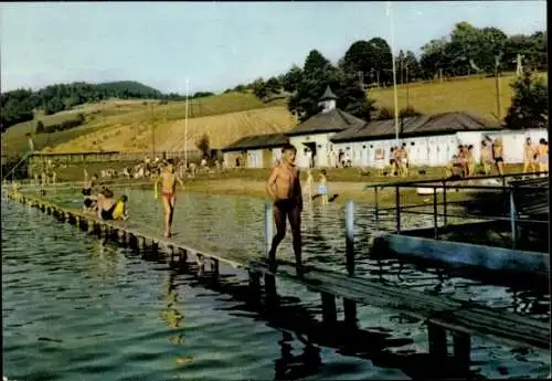 Ak Lądek Zdrój Bad Landeck Schlesien, Partie im Freibad