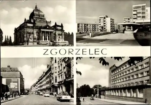 Ak Zgorzelec Görlitz Schlesien, Dom Kultury, Detailansichten, Hotel