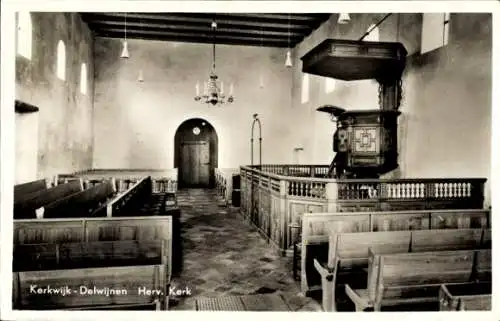 Ak Delwijnen Gelderland Niederlande, Herv. Kirche, Innenansicht