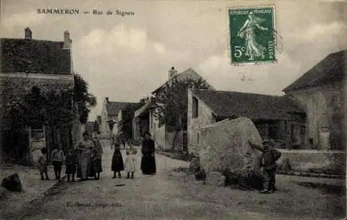 CPA Sammeron Seine et Marne, Rue de Signets