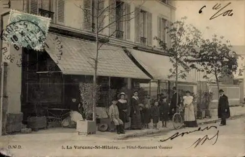 CPA La Varenne Saint Hilaire Val de Marne, Hotel Restaurant Vasseur