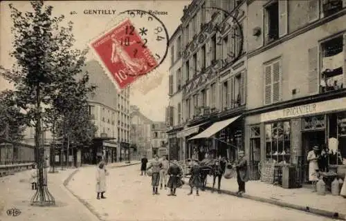 Ak Gentilly Val de Marne, Straßenszene, Geschäfte