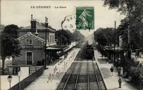 Ak Le Vésinet Yvelines, Bahnhof