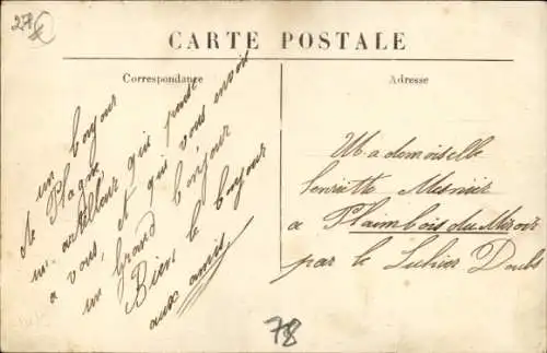 Ak La Plagne Yvelines, Straßenansicht