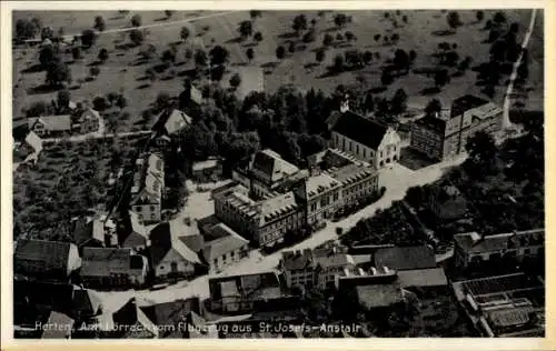 Ak Herten Rheinfelden in Baden, Fliegeraufnahme