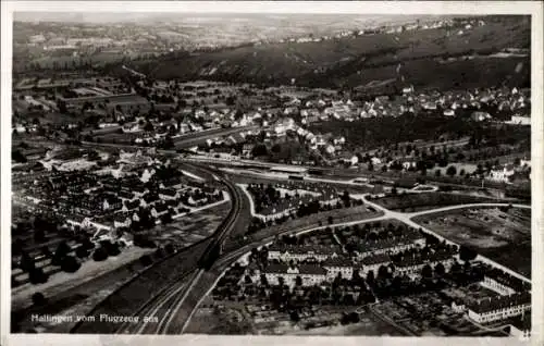 Ak Haltingen Weil am Rhein, Fliegeraufnahme