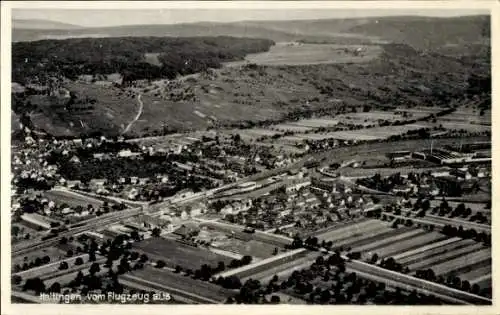 Ak Haltingen Weil am Rhein, Fliegeraufnahme