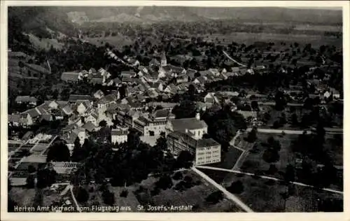 Ak Herten Rheinfelden in Baden, Fliegeraufnahme, St. Josefs-Anstalt