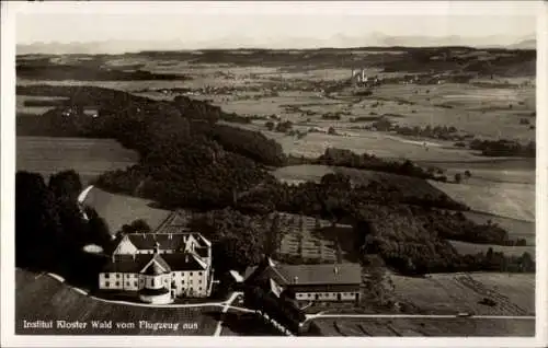 Ak Wald Hohenzollern, Kloster Wald, Fliegeraufnahme