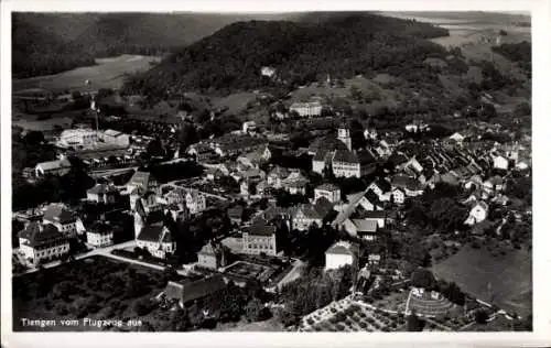 Ak Waldshut Tiengen am Hochrhein, Fliegeraufnahme