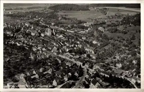 Ak Tiengen am Oberrhein, Fliegeraufnahme