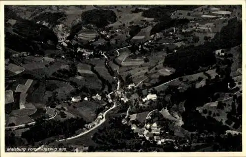 Ak Malsburg Marzell im Schwarzwald, Fliegeraufnahme