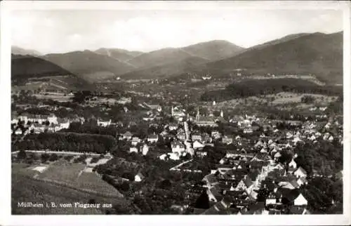 Ak Müllheim in Baden Markgräflerland, Fliegeraufnahme