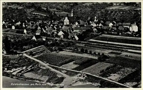 Ak Reistenhausen am Main Collenberg Unterfranken, Fliegeraufnahme