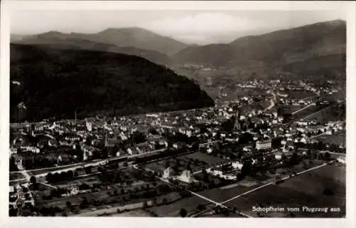 Ak Schopfheim in Baden, Fliegeraufnahme