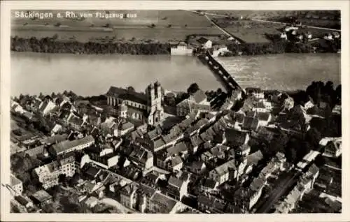 Ak Bad Säckingen am Hochrhein, Fliegeraufnahme