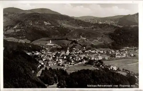 Ak Schönau im Schwarzwald, Fliegeraufnahme