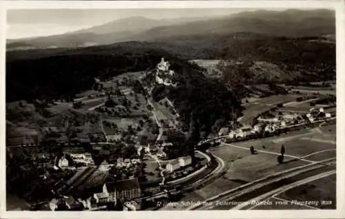 Ak Rötteln Haagen Lörrach in Baden, Burgruine Rötteln, Röttler Schloss, Fliegeraufnahme