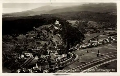 Ak Rötteln Haagen Lörrach in Baden, Burgruine Rötteln, Röttler Schloss, Fliegeraufnahme