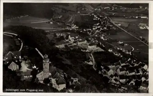 Ak Stühlingen im Schwarzwald Baden, Fliegeraufnahme