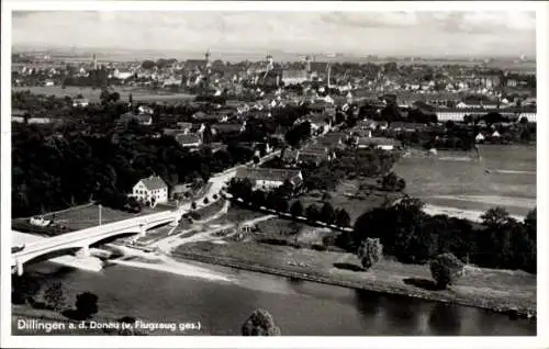 Ak Dillingen an der Donau, Fliegeraufnahme