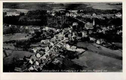 Ak Schillingsfürst in Mittelfranken, Fliegeraufnahme