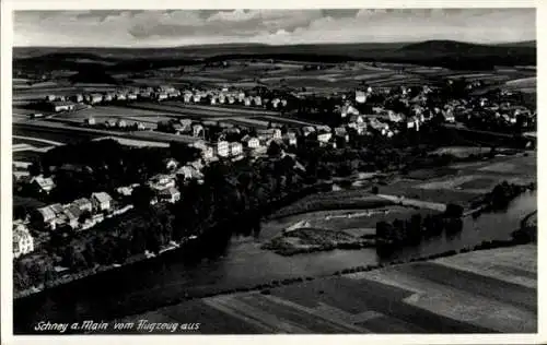 Ak Schney Lichtenfels im Obermainland Oberfranken, Fliegeraufnahme