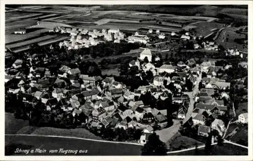 Ak Schney Lichtenfels im Obermainland Oberfranken, Fliegeraufnahme