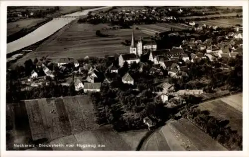 Ak Neckarelz Diedesheim Mosbach am Odenwald, Fliegeraufnahme